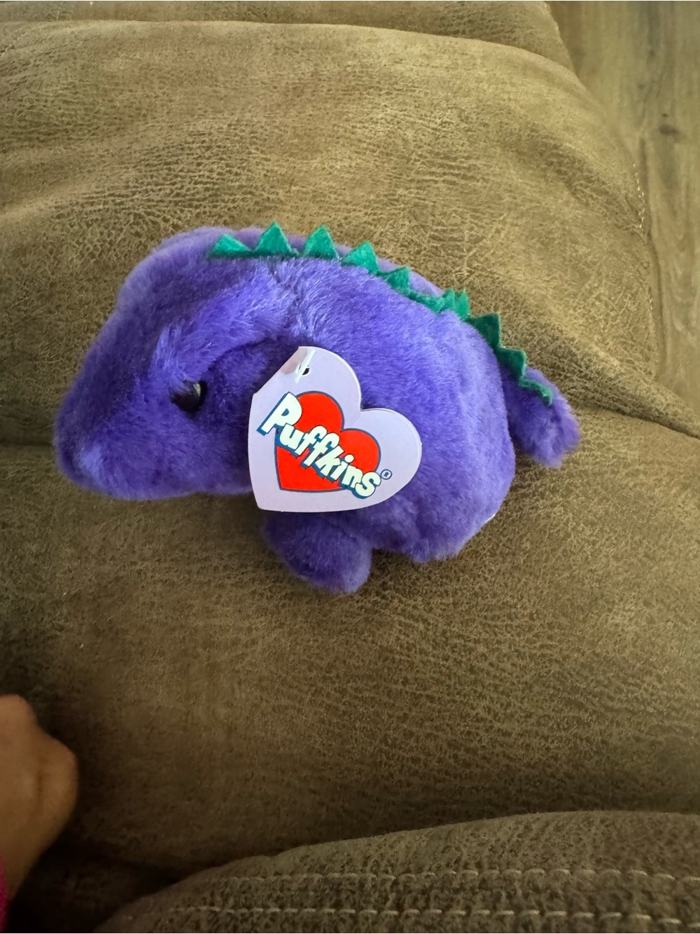 Purple Plush Dinosaur Small Pet Toy